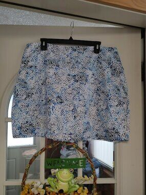 Weekend Routine By Teezher Blue Designed Skort Size Women's XL